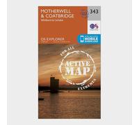 Ordnance Survey Explorer Active 343 Motherwell & Coatbridge Map With Digital Version One Size