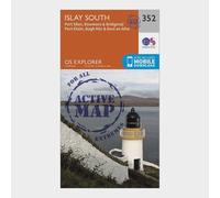 Ordnance Survey Explorer Active 352 Islay South Map With Digital Version, Orange one size