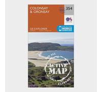Ordnance Survey Explorer Active 354 Colonsay & Oronsay Map With Digital Version, Orange One Size