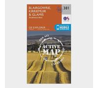 Ordnance Survey Explorer Active 381 Blairgowrie, Kirriemuir & Glamis Map With Digital Version, Orange One Size