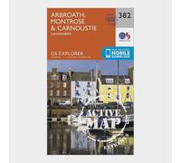 Ordnance Survey Explorer Active 382 Arbroath, Montrose & Carnoustie Map With Digital Version One Size