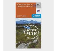 Ordnance Survey Explorer Active 397 Rum, Eigg, Muck, Canna & Sanday Map With Digital Version, Orange One Size