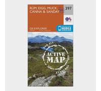 Ordnance Survey Explorer Active 397 Rum, Eigg, Muck, Canna & Sanday Map With Digital Version - Orange, Orange