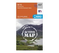 Ordnance Survey Explorer Active 407 Skye - Dunvegan Map With Digital Version - Orange, Orange