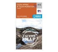 Ordnance Survey Explorer Active 415 Glen Affric & Glen Moriston Map With Digital Version, Orange One Size