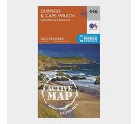 Ordnance Survey Explorer Active 446 Durness & Cape Wrath Map With Digital Version, Orange One Size