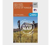 Ordnance Survey Explorer Active 447 Ben Hope, Ben Loyal & Kyle of Tongue Map With Digital Version One Size