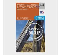 Ordnance Survey Explorer Active 449 Strath Halladale & Strathy Point Map With Digital Version - Orange, Orange