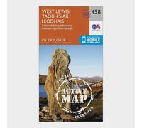Ordnance Survey Explorer Active 458 West Lewis Map With Digital Version - Orange, Orange
