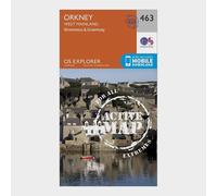 Ordnance Survey Explorer Active 463 Orkney - West Mainland Map With Digital Version - Orange, Orange