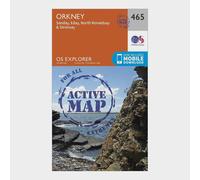Ordnance Survey Explorer Active 465 Orkney - Sanday, Eday, North Ronaldsay & Stronsay Map With Digital Version One Size