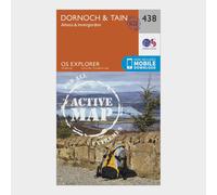 Ordnance Survey Explorer Active 483 Dornoch & Tain Map With Digital Version - Orange, Orange