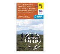 Ordnance Survey Explorer Active Brecon Beacons National Park - Eastern Area Map With Digital Version - Orange, Orange