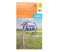 Ordnance Survey Explorer Active Ol 10 Arundel & Pulborough Map - Orange, Orange