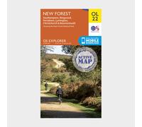Ordnance Survey Explorer Active OL 22 New Forest Map, Orange One Size