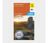 Ordnance Survey Explorer Active OL 28 Dartmoor Map, Orange One Size