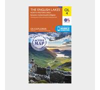 Ordnance Survey Explorer Active OL 4 The Lake District (North-Western area) Map, Orange One Size