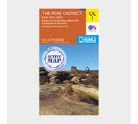 Ordnance Survey Explorer Active OL1 The Peak District - Dark Peak Area Map One Size