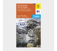 Ordnance Survey Explorer Active OL17 Snowdon & Conwy Valley Map With Digital Version, Orange One Size