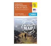 Ordnance Survey Explorer Active OL18 Harlech, Porthmadog & Bala Map With Digital Version, Orange One Size