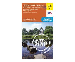 Ordnance Survey Explorer Active OL2 Yorkshire Dales - Southern & Western Areas One Size