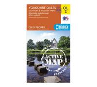 Ordnance Survey Explorer Active Ol2 Yorkshire Dales - Southern & Western Areas - Orange, Orange