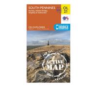Ordnance Survey Explorer Active OL21 South Pennines Map With Digital Version One Size