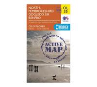 Ordnance Survey Explorer Active OL35 North Pembrokeshire Map With Digital Version, Orange One Size