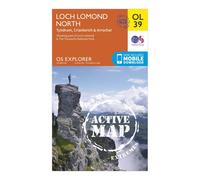 Ordnance Survey Explorer Active OL39 Loch Lomond North Map With Digital Version, Orange One Size