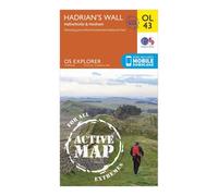 Ordnance Survey Explorer Active OL43 Hadrian's Wall Map With Digital Version, Orange One Size