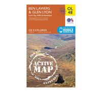 Ordnance Survey Explorer Active OL48 Ben Lawers & Glen Lyon Map With Digital Version, Orange One Size