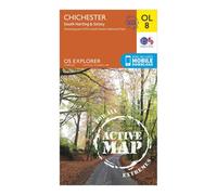 Ordnance Survey Explorer Active OL 8 Chichester Map, Orange One Size
