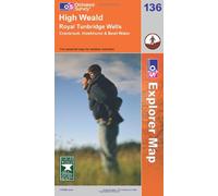 Ordnance Survey Explorer Map 136 High Weald, Royal Tunbridge Wells