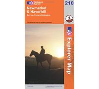 Ordnance Survey Explorer Map 210 Newmarket & Haverhill, Barrow, Clare & Kedington