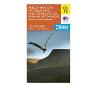 Ordnance Survey Explorer Ol 12 Brecon Beacons National Park - Western & Central Areas Map - Orange, Orange