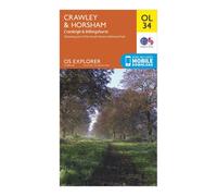 Ordnance Survey Explorer OL 34 Crawley & Horsham Map, Orange One Size