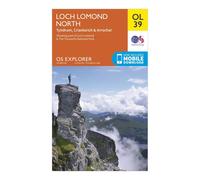 Ordnance Survey Explorer Ol 39 Loch Lomond North Map - Orange, Orange