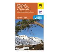 Ordnance Survey Explorer OL 58 Braemar, Tomintoul & Glen Avon Map, Orange One Size
