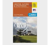 Ordnance Survey Explorer OL 59 Active D Aboyne, Alford & Strathdon Map, Orange One Size