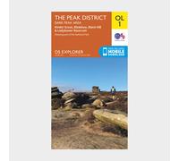 Ordnance Survey Explorer Ol1 The Peak District - Dark Peak Area With Digital Version - Orange, Orange