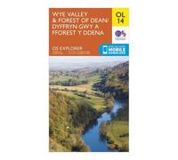 Ordnance Survey Explorer OL14 Wye Valley & Forest of Dean Map With Digital Version, Orange One Size