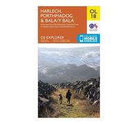 Ordnance Survey Explorer OL18 Harlech, Porthmadog & Bala Map With Digital Version, Orange One Size