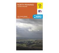 Ordnance Survey Explorer OL31 North Pennines - Teesdale & Weardale Map With Digital Version, Orange One Size