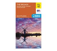 Ordnance Survey Explorer OL40 The Broads Map With Digital Version, Orange One Size