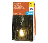 Ordnance Survey Explorer - OL41 Forest of Bowland & Ribblesdale (Pendle Hill, Clitheroe & Settle) - Sheet OL41 Standard