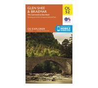 Ordnance Survey Explorer OL52 Glen Shee & Braemar Map With Digital Version, Orange One Size