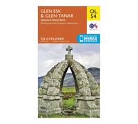 Ordnance Survey Explorer OL54 Glen Esk & Glen Tanar Map With Digital Version, Orange One Size