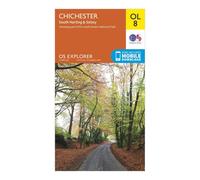 Ordnance Survey Explorer Ol8 Chichester, South Harting & Selsey Map With Digital Version - Orange, Orange