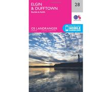 Ordnance Survey Land Ranger 28 Elgin and Dufftown NOA One Size
