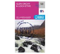 Ordnance Survey Land Ranger Active Map 050 Glen Orchy and Loch Etive NOA One Size